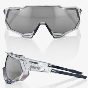 Okulary 100 SPEEDTRAP Matte Translucent Crystal Grey HiPER Silver Mirror Lens Szkla Srebrne Lustrzane Szkla Przezroczyste STO 61023 255 76 68513